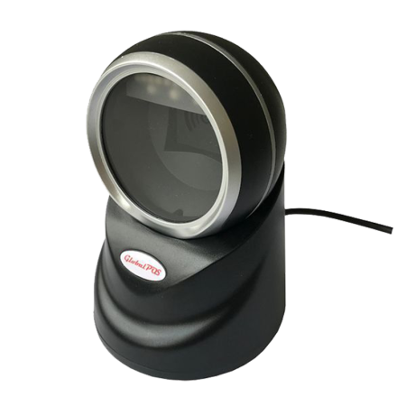 Сканер штрихкода GlobalPOS GP-9800ST (проводной настольный 2D сканер, USB, черный)