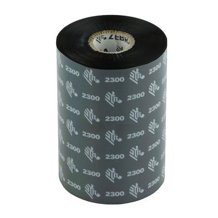 Красящая лента (Риббон) Zebra 2300 Wax (156mm x 450m, wax, втулка 1